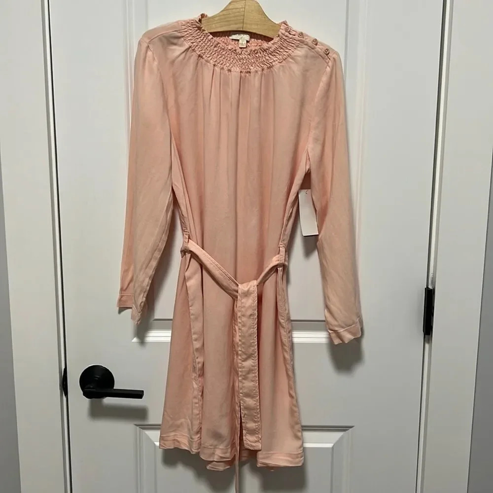 NWT Chelsea & Violet Girls Dress Long Sleeves Smocked Neck Belted Dress size 12